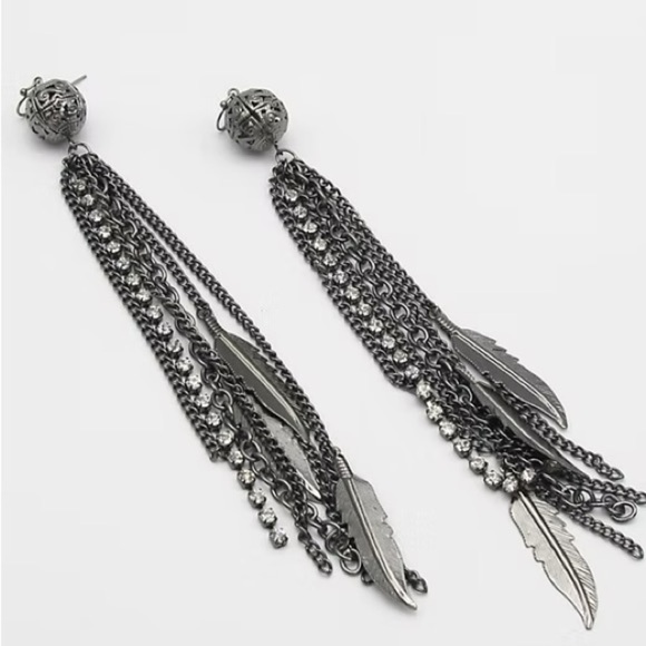 Extra Long Metal Pierced Earrings
(New) - Picture 2 of 2